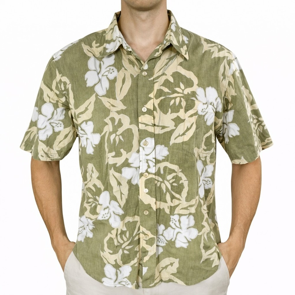 Cooke Street Hawaiian Aloha Shirt XL Floral Hibiscus Flowers Reverse‎ Print